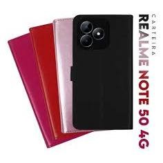 Capa Carteira Realme Note 50 4G / C51 / C53 em Couro com Fecho Magnetico e Porta Cartão e Dinheiro em Oferta na Shopee