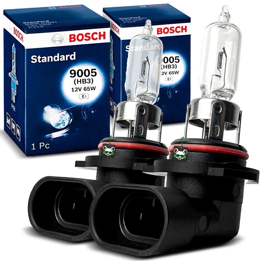 Par Lâmpada Automotiva Halógena HB3 Pure Light 12V 65W Bosch