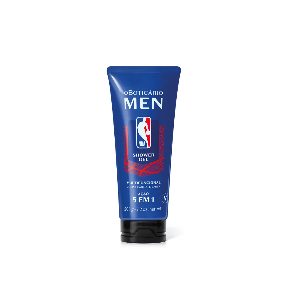 Shower Gel 5 Em 1 Cabelo, Corpo E Barba Men NBA 205g O Boticário