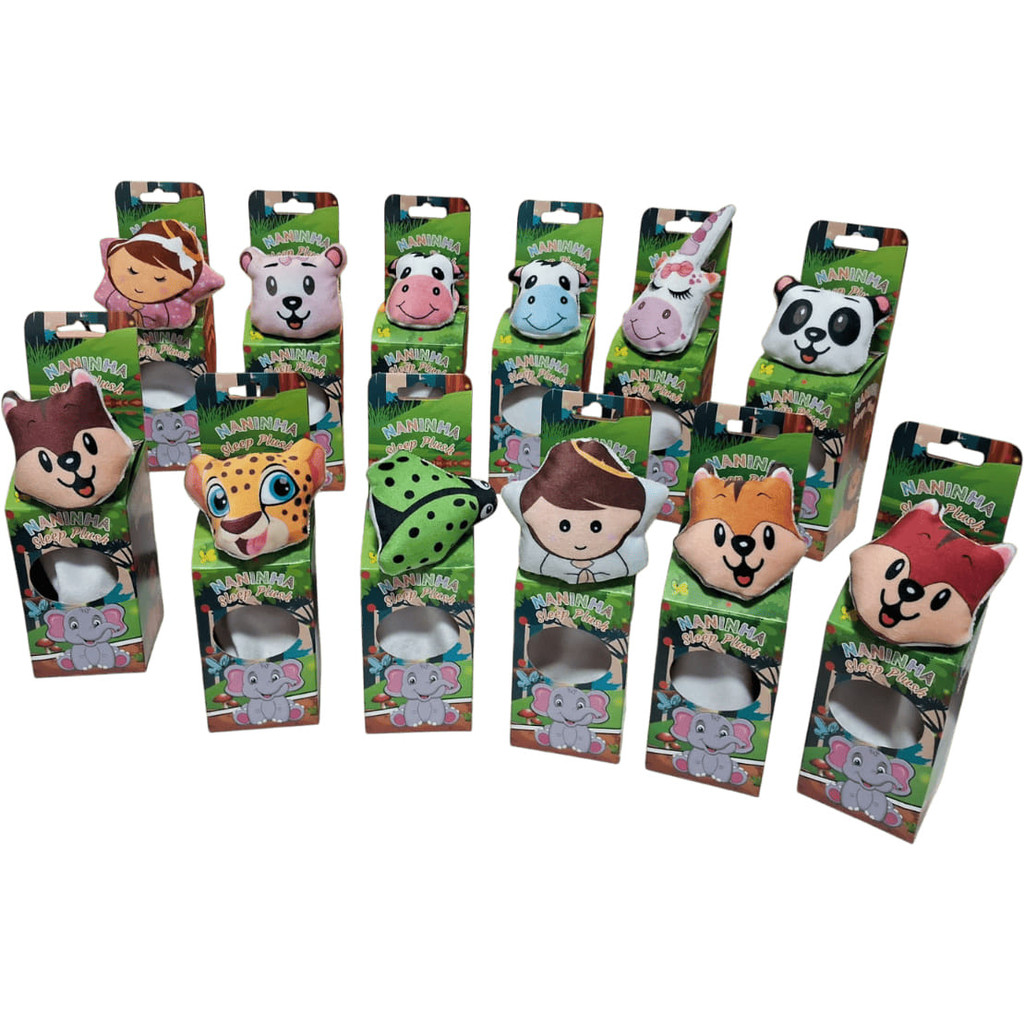 Kit com 03 Naninhas para bebe Sortidas com prendedor de chupeta para Presente ou Sublimação