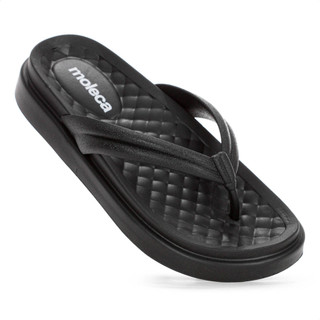 Chinelo Moleca Tira Pronta Pvc Sola Alta Preto - Feminino