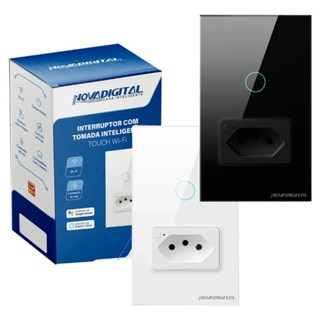 Interruptor Inteligente Touch Wi-Fi com Tomada | Controle por Celular e Voz em Oferta na Shopee