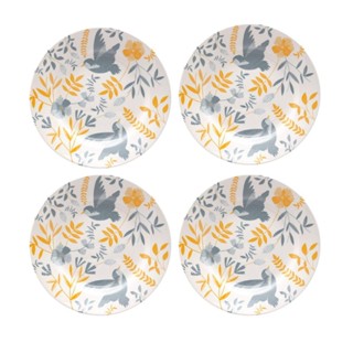 Jogo de 4 Pratos Sobremesa 18 Cm Donna Bem-te-vi em Oferta na Shopee