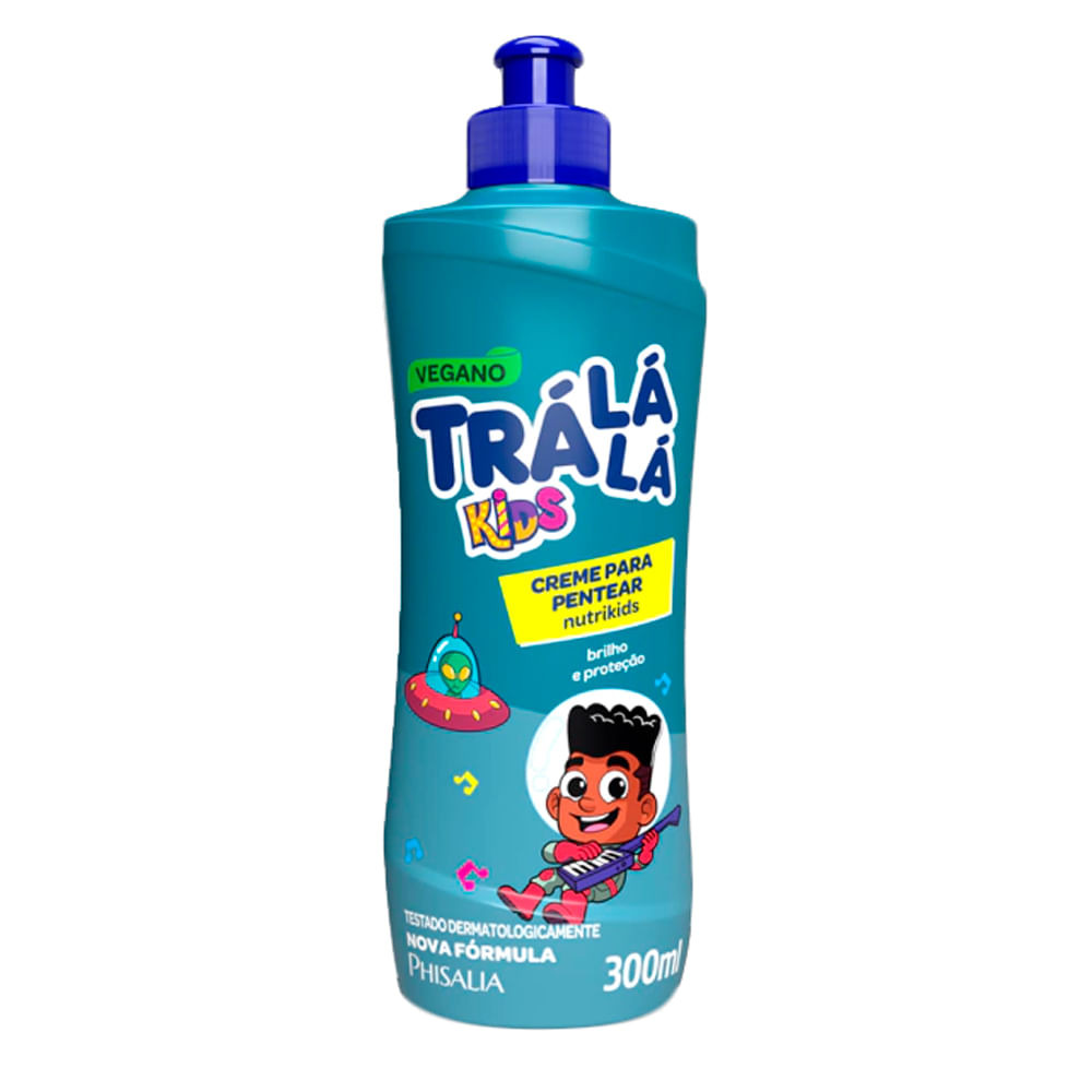 Creme de Pentear Trá Lá Lá Kids Nutrikids Brilho e Proteção Vegano 300ml - Mom & Baby