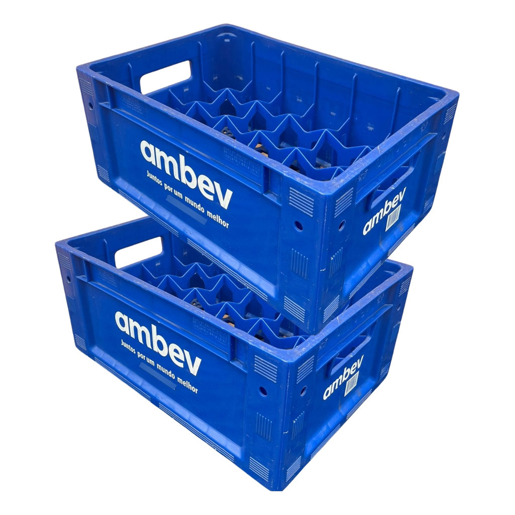 Kit 2 Garrafeira Engradado Cerveja 300ml Ambev Azul em Oferta na Shopee