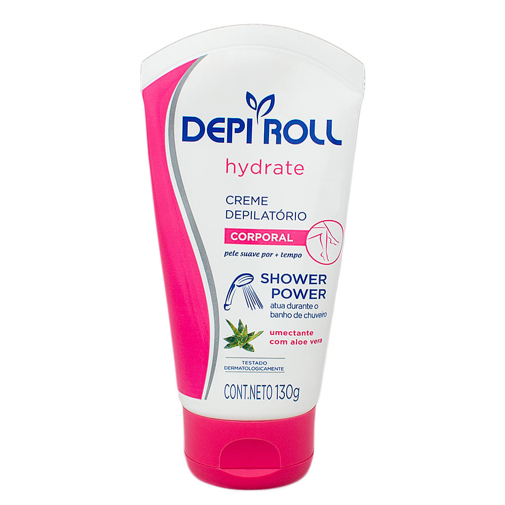 Creme Depilatório Corporal DepiRoll Shower Power Hydrate com 130g - Beauty