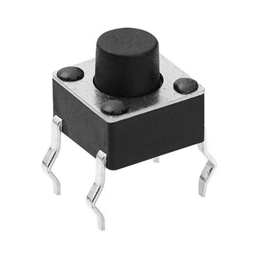 Chave Tactil 180º 6x6x6mm 4 Terminais