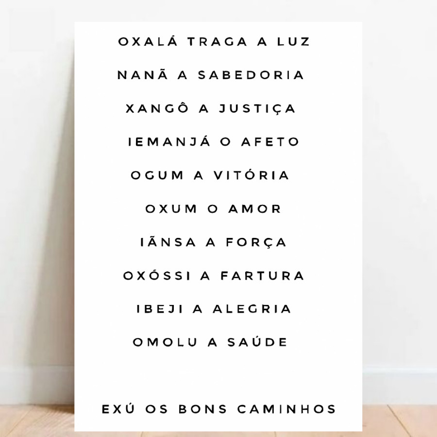 Quadro Placa decorativa meu Orixá Umbanda Candomblé Decorativo Oxalá em Oferta na Shopee