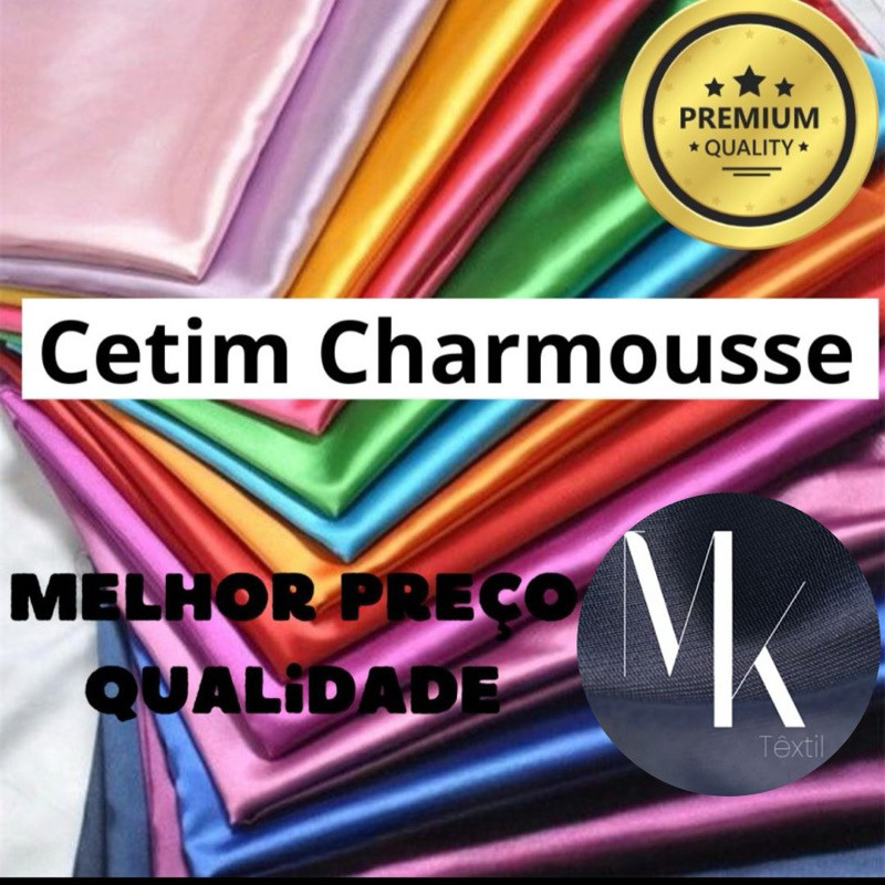 2mt Metros Tecido Cetim Charmousse 1,50M Largura Cetim Liso + Barato é aqui