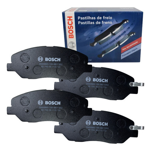 Kit 4 Pastilha Freio Dianteiro Bosch Santa Fe 2.7i 4x4 2006 2007 2008 2009