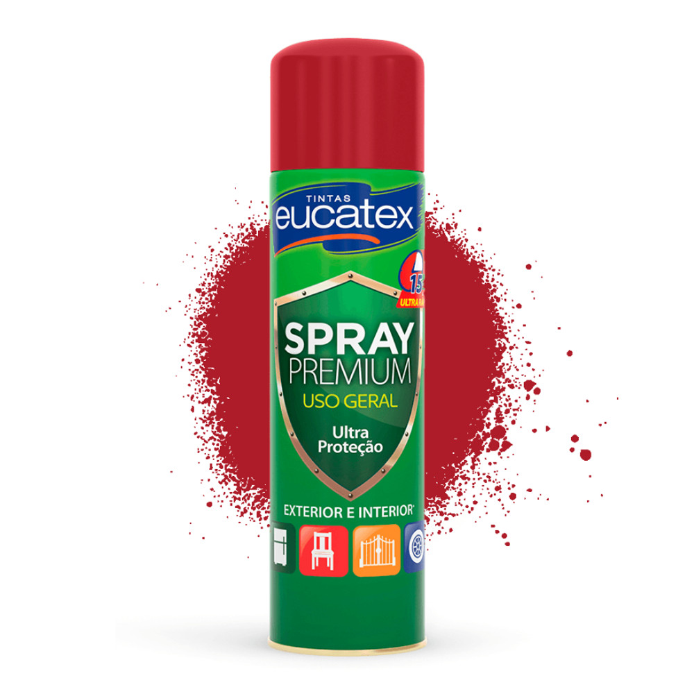 Tinta Spray Multiuso Eucatex Secagem Rapida Cor Vermelho Amor