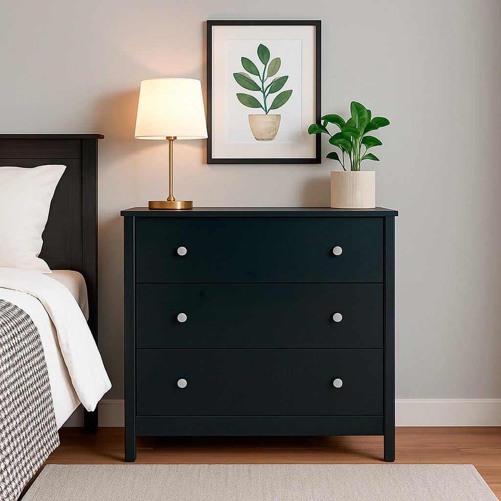 Cômoda Ditália 3 Gavetas DM-219 Preto