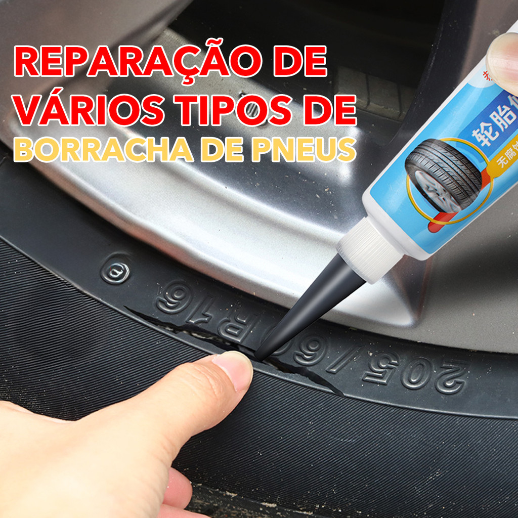 Cola líquida para reparo de pneus, cola forte, borracha preta, couro macio e instantâneo Cola líquida para reparo de pneus, cola forte, borracha preta, couro macio e instantâneo
