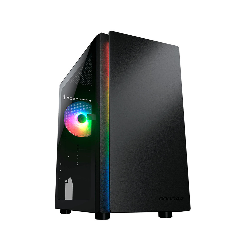 Gabinete Gamer Cougar Purity RGB, Mid Tower, Vidro Temperado, Black, Micro ATX, 1x Fan, 385PC40.0001
