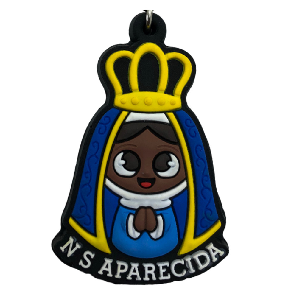 Chaveiro Emborrachado Da Imagem de Nossa Senhora Aparecida