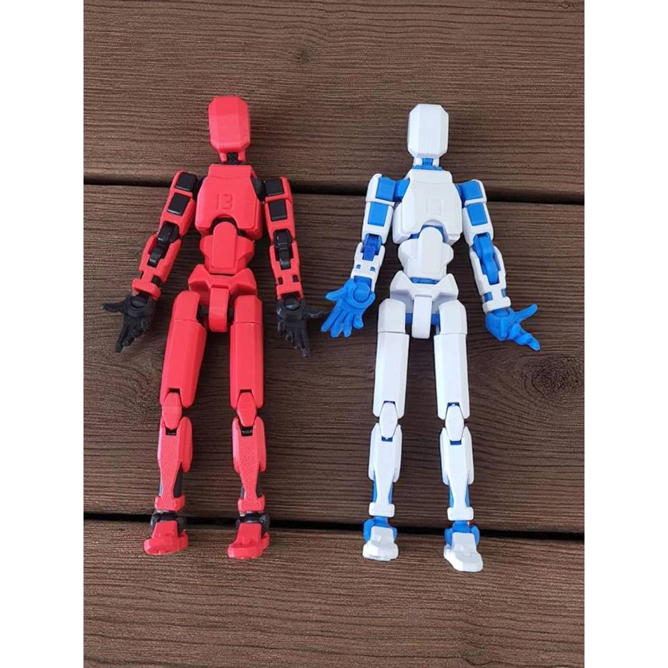 Kit 02 Bonecos 100% Articulado Dummy 13 Figura Ação Brinquedo Manequim Infantil 14cm DESMONTADO VERM/PRETO - AZUL/BRANCO em Oferta na Shopee