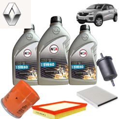 KIT TROCA DE ÓLEO KWID 5W40 + FILTROS