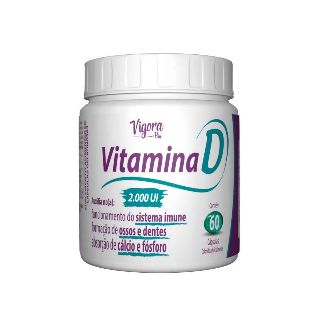 Vitamina D 2.000 Ui Vigora Plus Com 60 Cápsulas - Prati