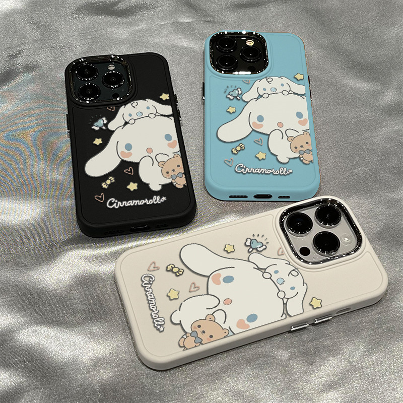 Capa Anti-Impacto De Silicone Cinnamoroll Para iPhone 13 11 12 14 15 16 Pro MAX X XR XS Plus em Oferta na Shopee