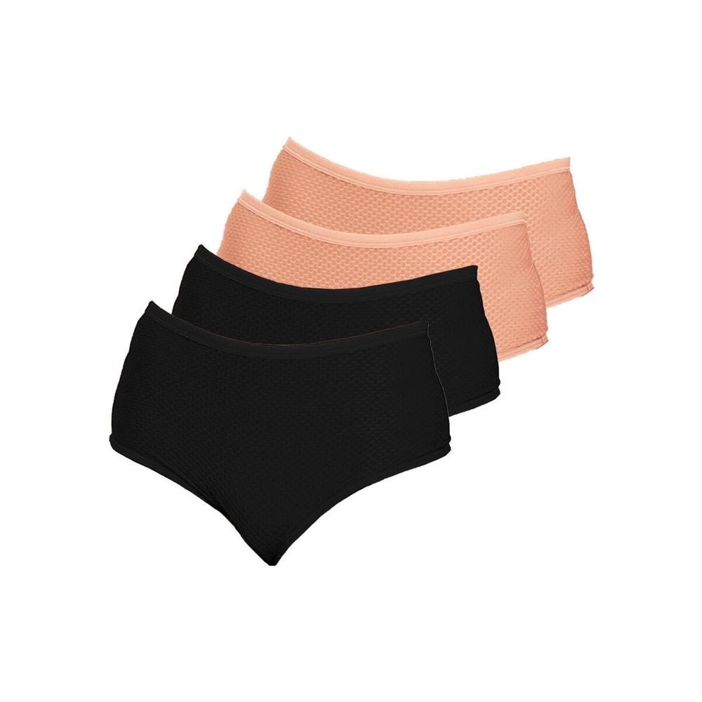 Kit com 4 Calcinhas Alta Dilady 203203 Plus Size em Oferta na Shopee