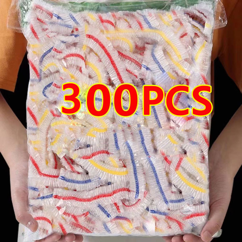 1000/300 Pcs Tampa Plástica Descartável Para Alimentos Tigelas Elásticas Tampas Sacos De Cozinha em Oferta na Shopee