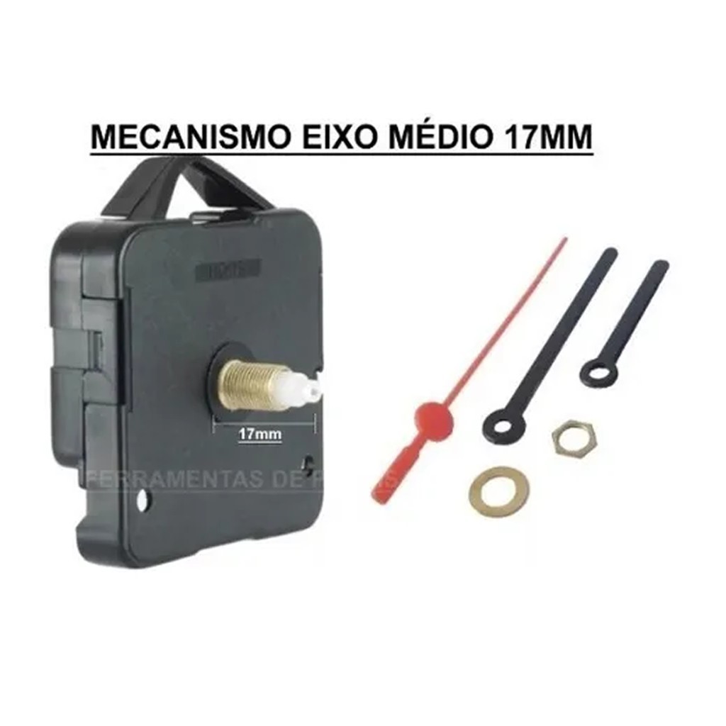 Mecanismo Relógio Parede Eixo Medio 17mm Tic Tac Maquina excelente da boa Da boa Goldtime