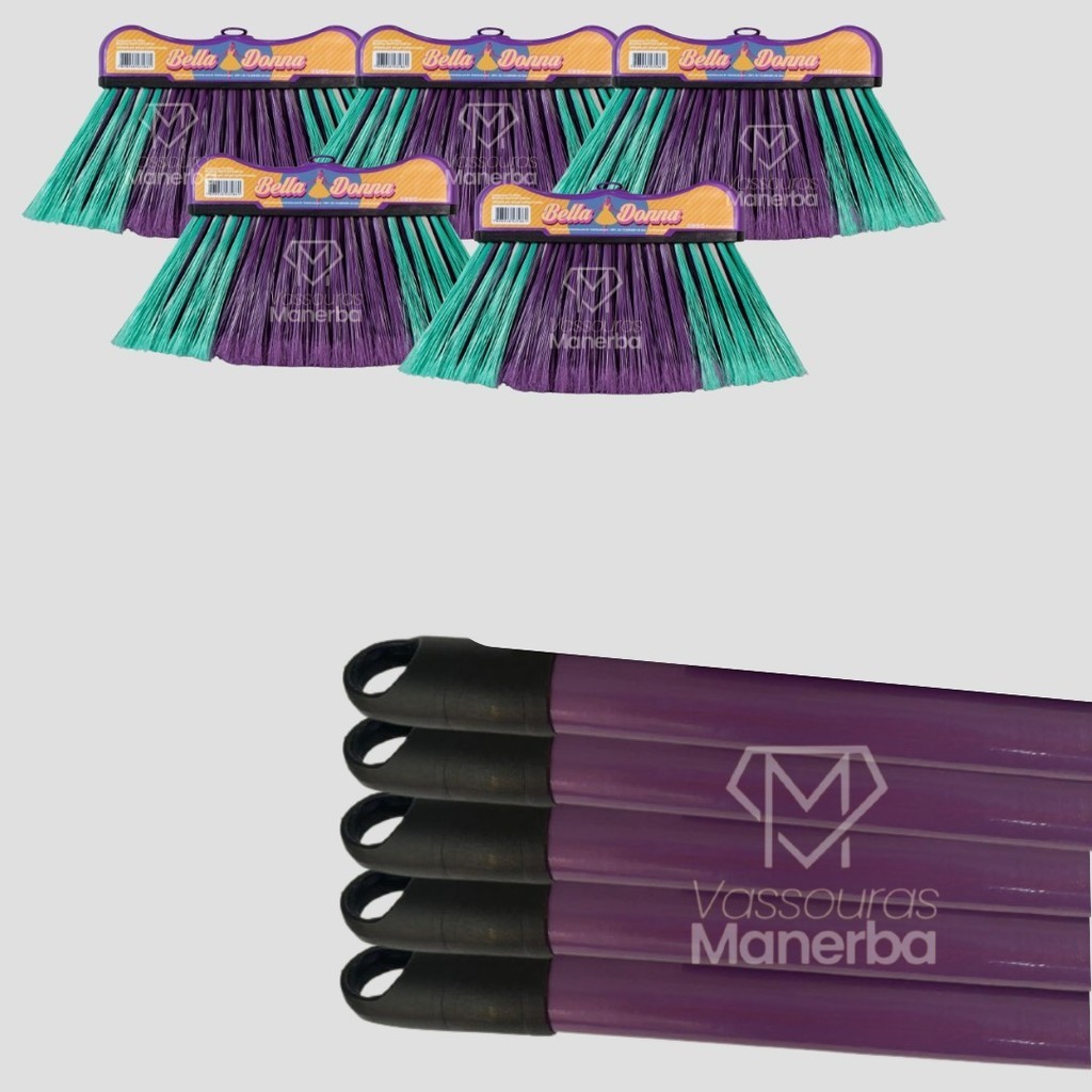 KIT VASSOURAS 5 BELLA DONNA COM 5 CABOS BELLA DONNA