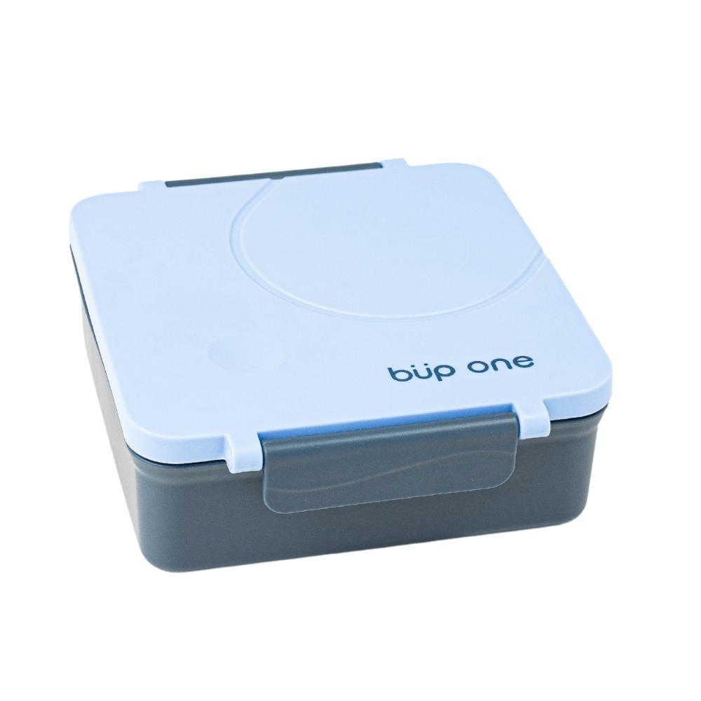 Bento Box com 3 Divisórias e Pote Térmico Azul Büp One - Mom & Baby