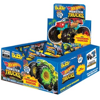 Chiclete Buzzy Hot Wheels Menta Polar c/90 - Riclan em Oferta na Shopee