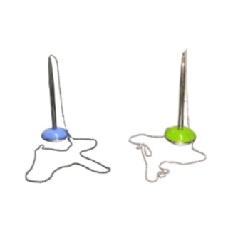 Caneta Com Corrente Para Balcão Mesa Modelo Bolinha DL-001 em Oferta na Shopee
