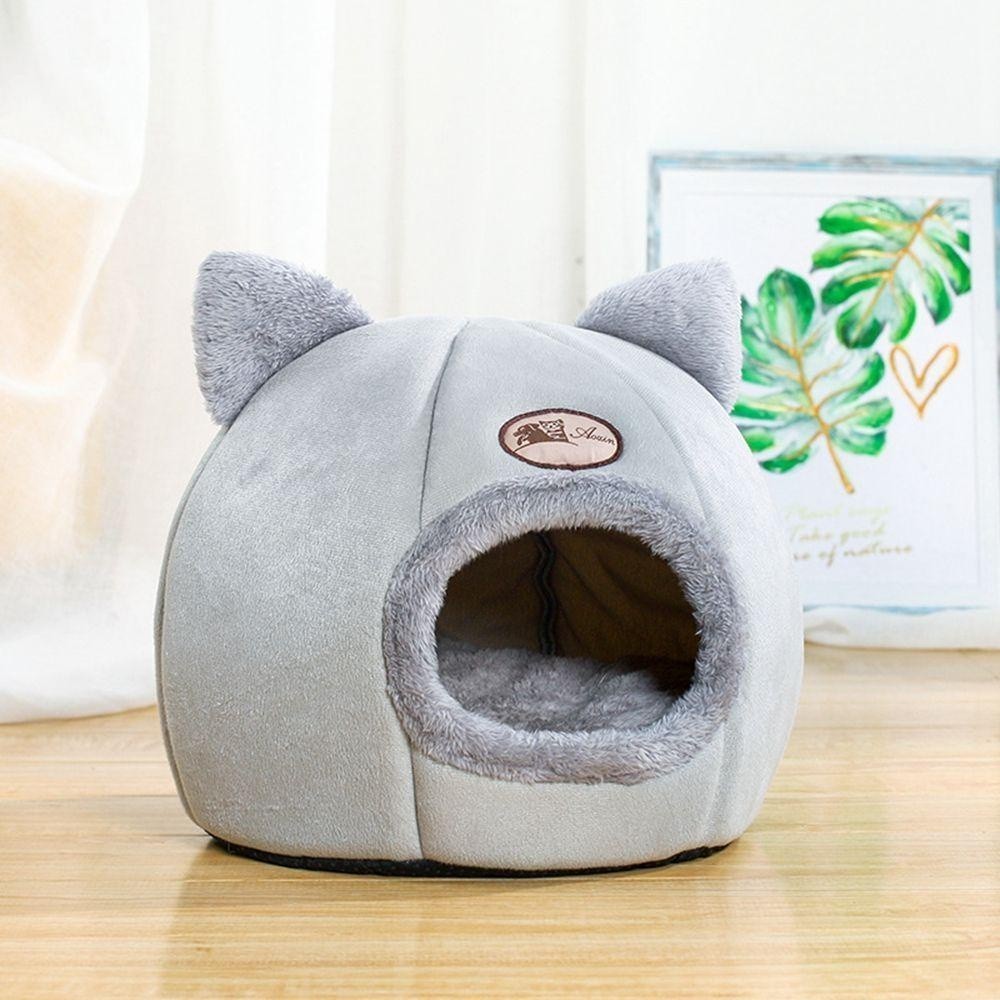 TamanhoXL Cama De Gato Caverna Lavável Inverno Para Gatinho Filhote De Cachorro Cesta Tape...