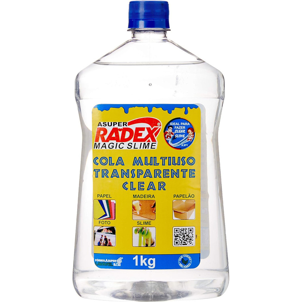 Cola Clear Radex 1 kilo Slime em Oferta na Shopee