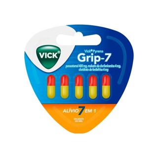 Vick Pyrena Grip-7 5 Capsulas em Oferta na Shopee