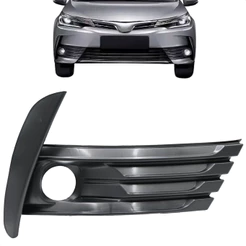Grade Moldura Milha Corolla 2018 19 2020 Com Furo Preto