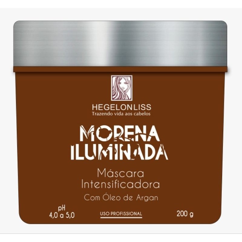 Máscara Matizadora Morena Iluminada 200g Hegelon Liss