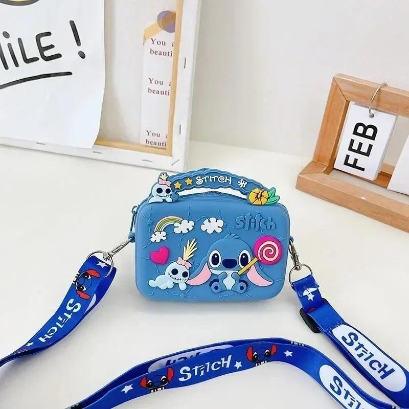 Stitch Disney Saco De Silicone Anime Figura Stich Ombro Moda Kids Acessórios Para Meninas ...
