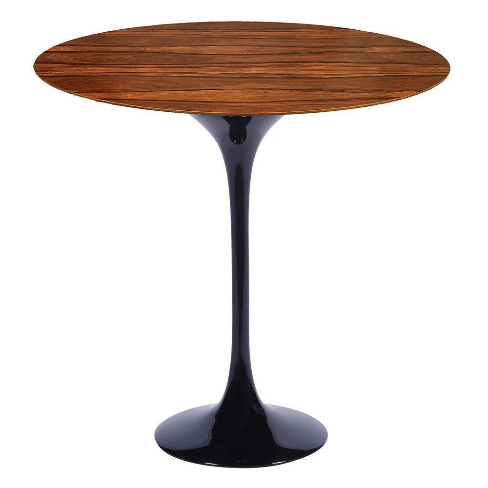 Mesa Saarinen Lateral Pau Ferro 42cm - Base Preta em Oferta na Shopee