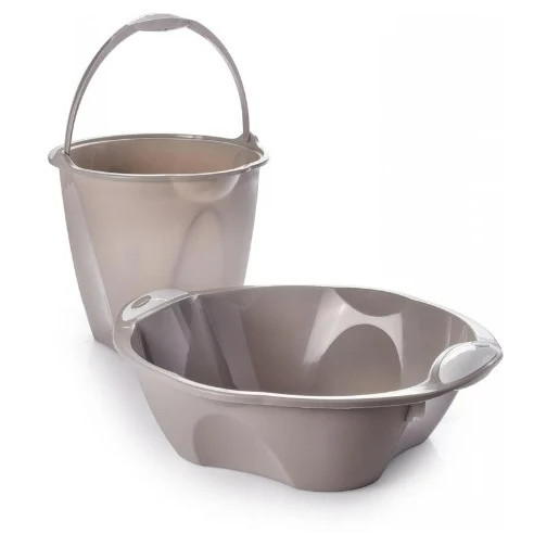 Kit Lavanderia Balde De Plástico + Bacia 17,5L