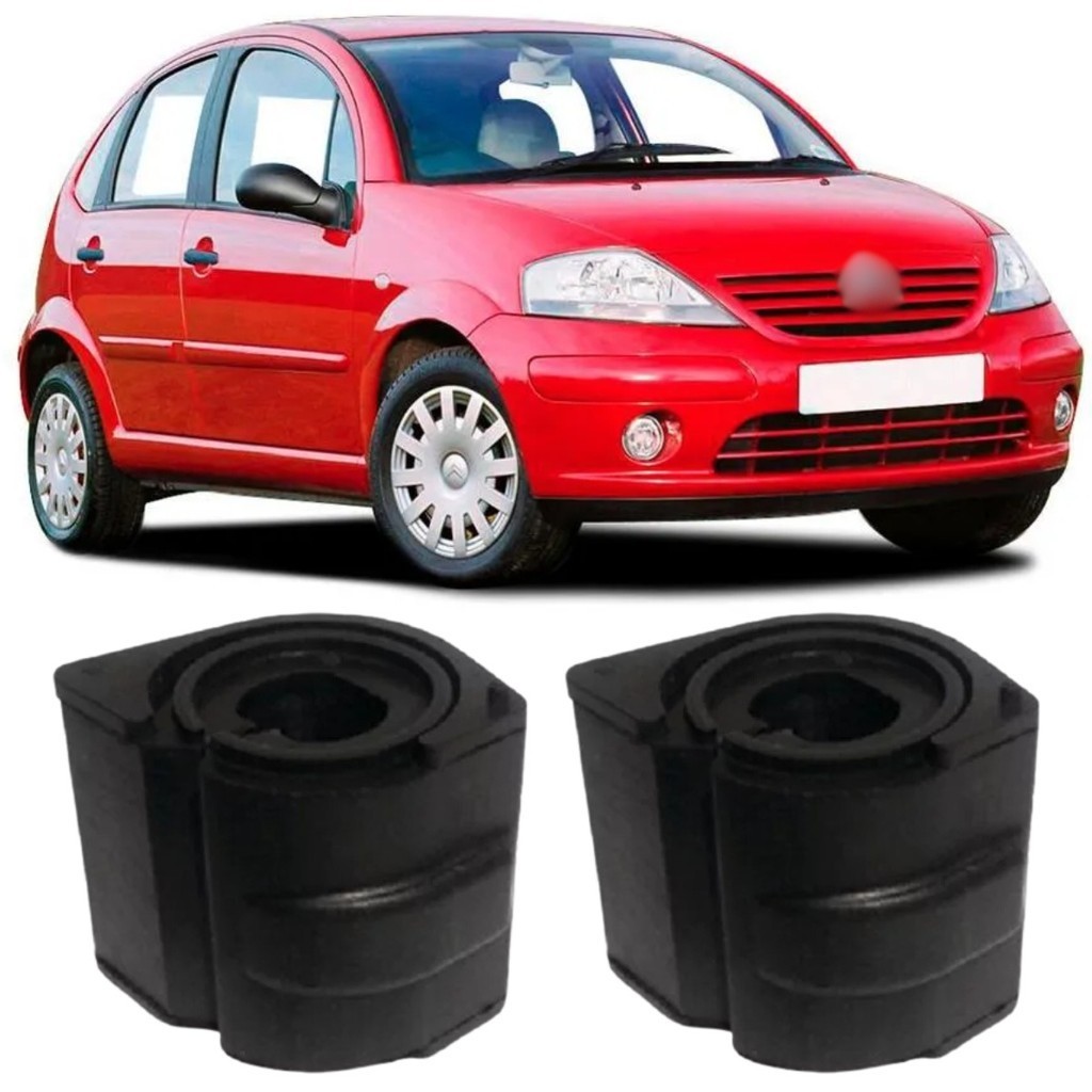 PAR BUCHA BARRA ESTABILIZADORA SUSPENSÃO DIANTEIRA C3 2003 2004 2005 2006 2007 2008 2009 A 2012 19MM