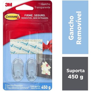 Gancho Adesivo Command Pequeno ATE 450G 2 Unidades 3M em Oferta na Shopee