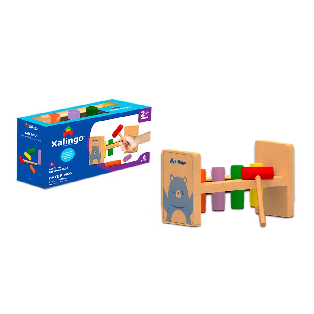 Jogo Infantil Bate Pinos Xalingo - 12965 em Oferta na Shopee