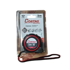 Trena Cortag Emborrachada 3m X 16mm Fita em Aço Profissional