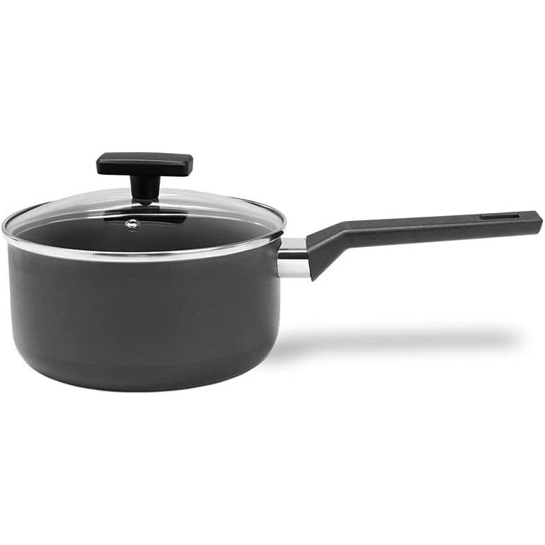 Panela Brinox Antiaderente Ceramic Life C/ Tampa 16cm 1,45L Cinza Brinox