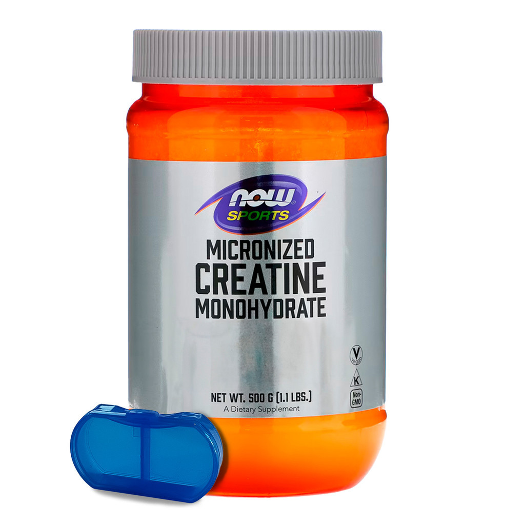Creatina Monohidratada Now Foods 500gr Pó Porta Cápsulas - Health