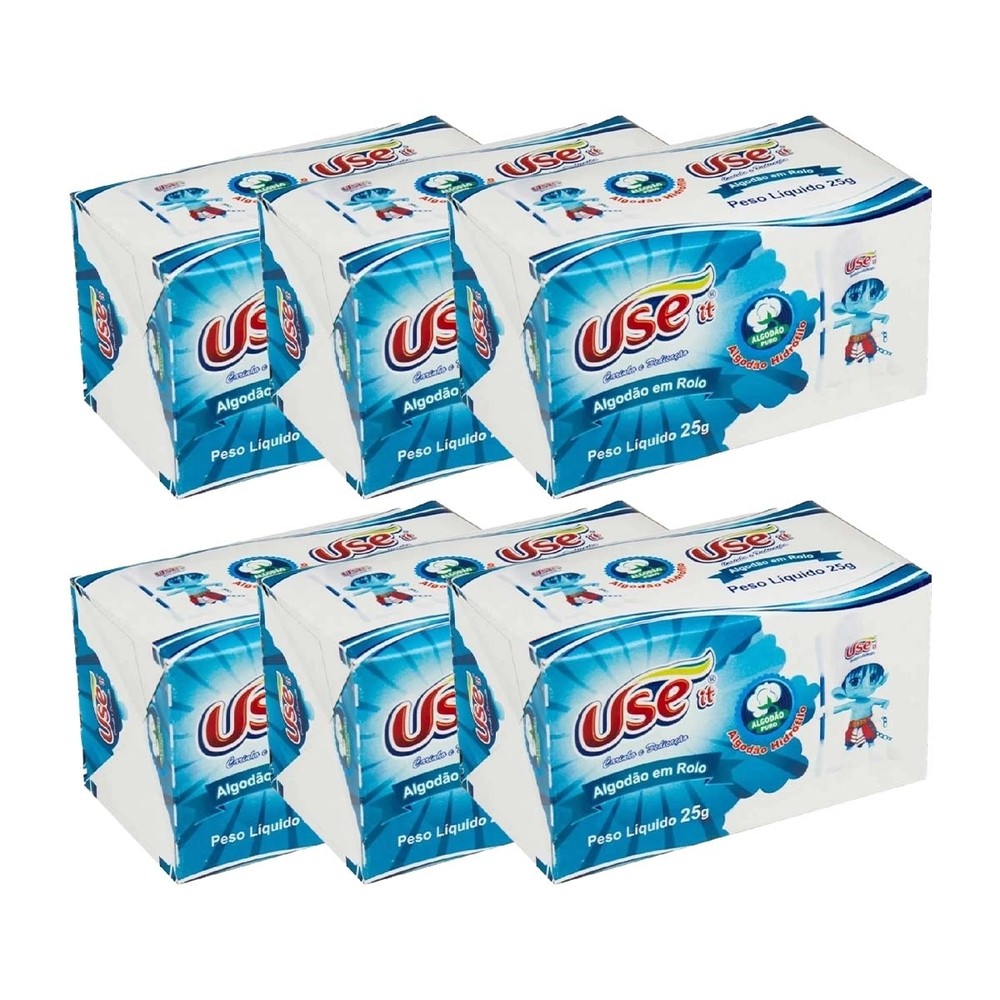 Kit 6 und Algodão Rolo Use It 25g em Oferta na Shopee