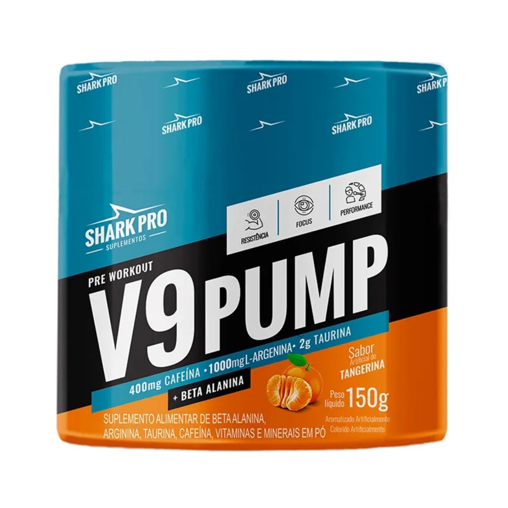 V9 Pump Pré Treino Pote 150g Shark Pro em Oferta na Shopee