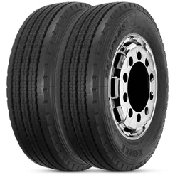 Kit 2 Pneu Aro 22.5 385/65R22.5 Xbri Ecoplus F1 20PR TL Liso