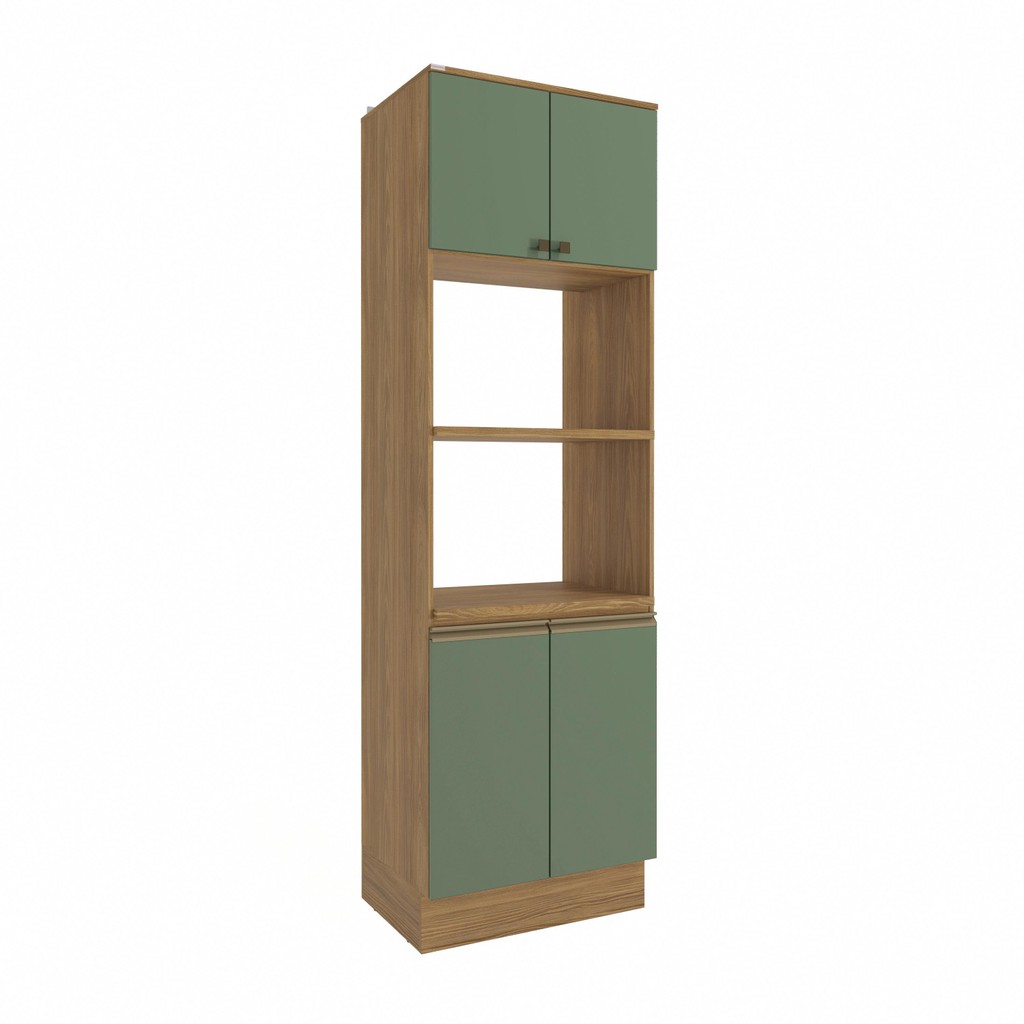 Kit 2 Fornos Celeste Kappesberg 100% MDF 4 Portas Nogueira/Verde 70cm em Oferta na Shopee