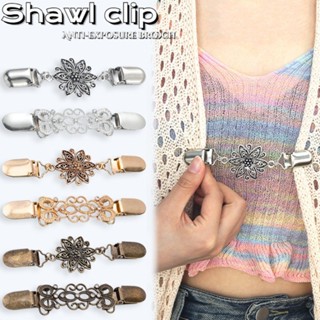 Shawl Clip Europeu E Americano De Camisola Retro De Lenço De Mulher Fivela Anti-Exposição De Broche Colarinho Acessórios De Liga em Oferta na Shopee