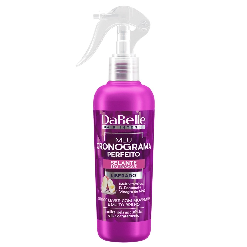 Spray Selante Leave-in Finalizador Dabelle Meu Cronograma Perfeito Multivitaminas Proteção Térmica Sem Enxague 200ml